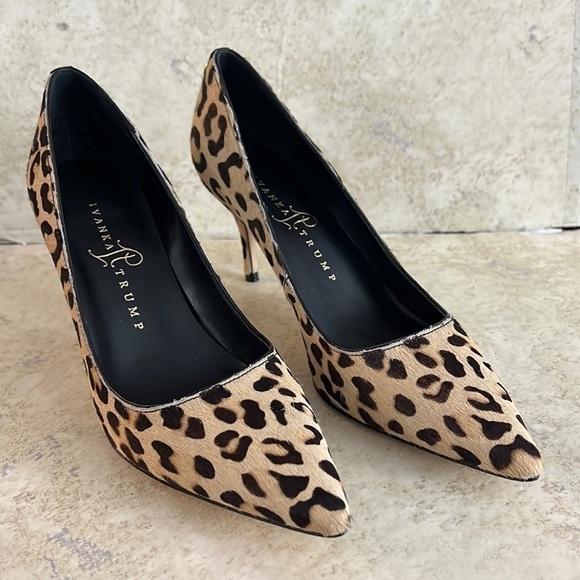 Ivanka Trump Women’s Cheetah Print Calf Hair Stiletto Heels Size 6.5M - Picture 1 of 9